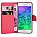 Custodia Compatibile Con Samsung Galaxy Alpha In Rosso Carminio - Coperchio Protettiva Con Chiusura Magnetica, Funzione Stand E Tasca Per Le Carte - Foto miniatura 1