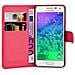 Custodia Compatibile Con Samsung Galaxy Alpha In Rosso Carminio - Coperchio Protettiva Con Chiusura Magnetica, Funzione Stand E Tasca Per Le Carte - Foto miniatura 9