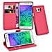 Custodia Compatibile Con Samsung Galaxy Alpha In Rosso Carminio - Coperchio Protettiva Con Chiusura Magnetica, Funzione Stand E Tasca Per Le Carte - Foto miniatura 15