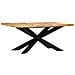 Tavolo Da Pranzo 180x90x76 Cm In Legno Massello Di Mango Grezzo - Foto miniatura 6