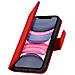 Custodia Iphone 11 Porta Carte In Pelle Funzione Stand Premium Rosso - Foto miniatura 5