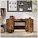 Scrivania Rovere Fumo 140x50x75 Cm In Legno Multistrato - Foto miniatura 1