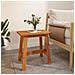 Sgabello 45x29x45 Cm Rettangolare In Legno Massello Di Acacia - Foto miniatura 3