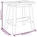 Sgabello 45x29x45 Cm Rettangolare In Legno Massello Di Acacia - Foto miniatura 12