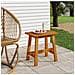 Sgabello 45x29x45 Cm Rettangolare In Legno Massello Di Acacia - Foto miniatura 1