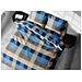 Sacco Copripiumino In 100% Cotone Made Italy Disegno Scotland Piazza E Mezza Azzurro - Foto miniatura 1