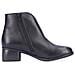 Black Casual Closed Booties Stivaletti Pelle Scarpe Donna Nero Eu 38, R8870-00 - Foto miniatura 3
