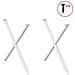 Gambe Tavolo Pranzo Forma X 2pz Bianco 90x(72-73)cm Acciaio - Foto miniatura 3
