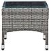 Tavolino Da Caffè Grigio 60x40x36 Cm In Polyrattan - Foto miniatura 3