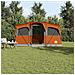 Tenda Familiare con Finestre Dome Grigia e Arancione Impermeabile per 10 Persone - Foto miniatura 3