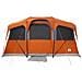 Tenda Familiare con Finestre Dome Grigia e Arancione Impermeabile per 10 Persone - Foto miniatura 4
