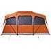 Tenda Familiare con Finestre Dome Grigia e Arancione Impermeabile per 10 Persone - Foto miniatura 6