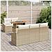 Set da Pranzo per Giardino 6 Pezzi con Cuscini Beige in Rattan e Acacia - Foto miniatura 3