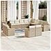 Set Divano da Giardino 13 pz con Cuscini Beige in Polyrattan - Foto miniatura 2