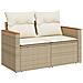 Set Divano da Giardino 13 pz con Cuscini Beige in Polyrattan - Foto miniatura 4