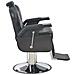 Poltrona Da Barbiere Nera 72x68x98 Cm In Similpelle - Foto miniatura 3