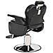Poltrona Da Barbiere Nera 72x68x98 Cm In Similpelle - Foto miniatura 5