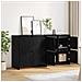 Sideboards 2 pcs Rovere nero 70 x 41 x 75 cm Legno multistrato - Foto miniatura 4