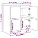 Sideboards 2 pcs Rovere nero 70 x 41 x 75 cm Legno multistrato - Foto miniatura 6