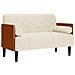 Divano Divanetto con Cuscini Bolster 110 cm Lino - Foto miniatura 1