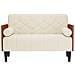 Divano Divanetto con Cuscini Bolster 110 cm Lino - Foto miniatura 3