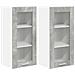Armadio pensile Riga 2 pcs Grigio cemento 40 x 31 x 80 cm - Foto miniatura 1