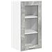 Armadio pensile Riga 2 pcs Grigio cemento 40 x 31 x 80 cm - Foto miniatura 6