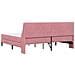 Struttura letto con materasso Rosa 200 x 200 cm Velluto - Foto miniatura 8