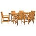 Set da Pranzo per Giardino 7 pcs Marrone - Foto miniatura 1