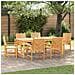 Set da Pranzo per Giardino 7 pcs Marrone - Foto miniatura 2