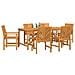 Set da Pranzo per Giardino 7 pcs Marrone - Foto miniatura 3