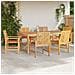 Set da Pranzo per Giardino 7 pcs Marrone - Foto miniatura 4