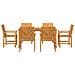 Set da Pranzo per Giardino 7 pcs Marrone - Foto miniatura 7