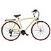 Bici Uomo Telaio Alluminio Linea Vintage Misura 28 Bicicletta Cambio 21v City Bike Vintage Completa Accessori Dettagli Marroni - 57 Panna - Foto miniatura 1