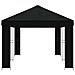 Gazebo da giardino 6 x 3 m Nero Poliestere e Acciaio 190 - Foto miniatura 4