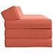 Divano Letto Pieghevole Rosso Arancio 120 x 60 x 49 cm Tessuto - Foto miniatura 4