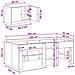 Struttura Letto Loft con Mobile 3 pcs Bianco Legno multistrato - Foto miniatura 7