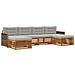 Set divani con cuscino 6 pcs Legno di Acacia Massello - Foto miniatura 1
