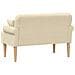 Loveseat con bottoni imbottiti Crema 120 x 65 x 79 cm Tessuto - Foto miniatura 5