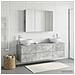 Set di mobili per il bagno 4 pcs Grigio Cemento - Foto miniatura 2