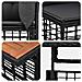 Set Divano da Giardino 11 pz Nero e Grigio scuro polyrattan - Foto miniatura 9