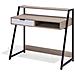 Scrivania Calvin Marrone Chiaro 100 Cm 50 Cm Con Contenitore - Foto miniatura 10