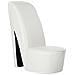 Poltrona A Forma Di Scarpa Con Tacco In Similpelle Bianca - Foto miniatura 1