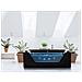 Moderna Vasca Idormassaggio Nera Con Led 160 Cm Samana - Foto miniatura 10