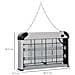 Elettroinsetticida Da Esterno E Interno Con Lampada Antizanzare Led Per 60 Mq, Zanzariera Elettrica 20w Argento - Foto miniatura 2