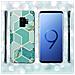 Custodia Compatibile Con Samsung Galaxy S9 In Marmo Verde Chiaro Verde Oro No. 3 - Coperchio Protettivo In Silicone Tpu Con Motivo A Mosaico - Foto miniatura 6