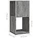 Armadietto Girevole Grigio Cemento 34,5x34,5x75,5cm Truciolato - Foto miniatura 7
