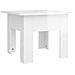 Tavolino da Salotto Bianco Lucido 55x55x42 cm Legno Multistrato - Foto miniatura 1