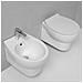 Sanitari Ceramica Dark Sospesi Vaso Wc Bidet Sedile - Foto miniatura 1