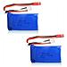 2 Pezzi Batterie Lipo Ricaricabile (7.4v 1100mah) Per Drone Auto Wltoys A949 A959 A969 A979 V912 V913 V262 L959 T23 T55 F45 - Foto miniatura 1